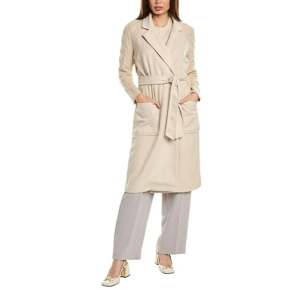 Vince Camuto womens Wool-Blend Coat, l, Beige