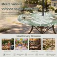 thumbnail image 6 of Round Outdoor Tablecloth with Umbrella Hole and Zipper, Green White Pineapple Tablecloth with Elastic Waterproof, Tropical Summer Botanical Fruits Patio Table Covers for 45" - 54" Picnic Pool Tables, 6 of 9
