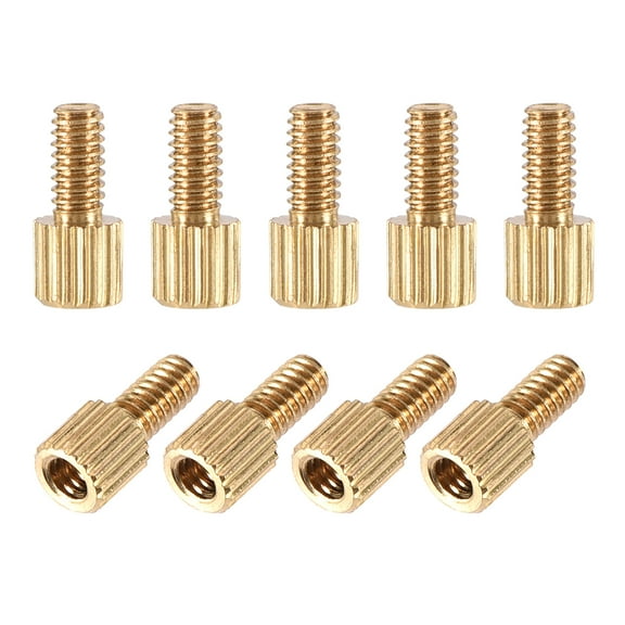 M2 x 3 mm   4 mm Male to Female Cylinder Knurled Brass Spacer Standoff 110pcs