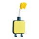 thumbnail image 1 of Soporte de ducha ajustable con ganchos para baño de hotel. Amarillo, 1 of 9