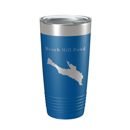 

Beech Hill Pond Tumbler Lake Map Travel Mug Insulated Laser Engraved Coffee Cup Maine 20 oz Royal Blue