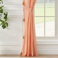 thumbnail image 5 of Greenland Home Fashions Monterrey Curtain Panels, Semi-Sheer, Light-Filtering, with Tassls, Coral, Set of 2, 5 of 7