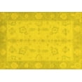 thumbnail image 1 of Ahgly Company Machine Washable Indoor Rectangle Oriental Yellow Modern Area Rugs, 2' x 5', 1 of 4