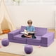 thumbnail image 2 of Yeshouse Sofá infantil modular de 12 piezas, sofá de juego plegable con pelotas y túnel, convertible y de espuma suave, ideal para sala de juegos, juegos, dormir y creatividad, 2 of 8