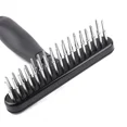 thumbnail image 4 of Dog Rake Deshedding Dematting Brush Comb Undercoat Rake for Dogs Cats Short Long Hair Pet Brushes Shedding with Double Row Pins, 4 of 8