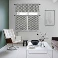 thumbnail image 4 of Gray Morocco Kitchen Curtains Sets for Windows 24 Inch Length, Vintage Minimalist Boho Ethnic Pattern Rod Pocket Window Treatments Tier Curtains and Valances Set for Bedroom/Bathroom, 4 of 8