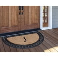 thumbnail image 5 of A1HC Half Round Black/Beige 30 in. X 48 in. Rubber and Coir Double Door Monogrammed J Doormat, 5 of 7
