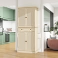 thumbnail image 2 of 4 Door Cabinet with 1 Drawer, with 4 Adjustable Inner Shelves, Storage Cabinet, 2 of 6