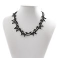 thumbnail image 5 of Gargantilla gótica de mariposa negra, collares góticos de 2 niveles, cadenas punk en capas, collares para disfraces de Halloween para mujeres y niñas, 5 of 5