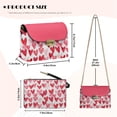 thumbnail image 6 of SCRAWLGOD Heart Print White Pink Crossbody Bags for Women Leather Crossbody Handbags Purses Waterproof Small Shoulder Bag with Detachable Chain Strap, 6 of 7