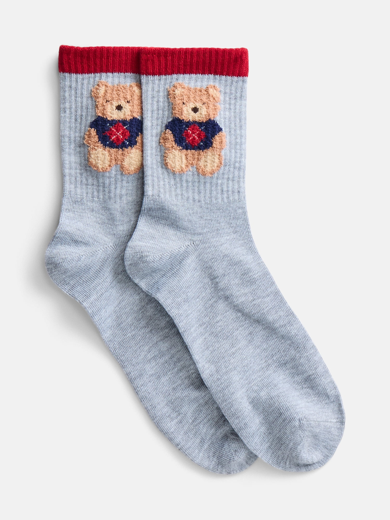 No Boundaries Women's Ribbed Mid Crew Socks, 6 Pack, Shoe Sizes 4-10