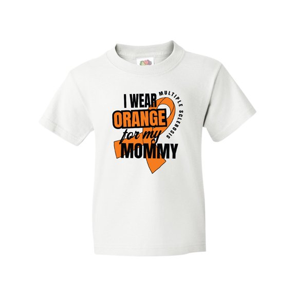 Inktastic I Wear Orange For My Mommy Multiple Sclerosis Awareness Youth T-Shirt