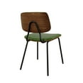 thumbnail image 6 of Green Faux Leather Modern Bentwood Dining Side Chair with Metal Legs in Dining Room, 6 of 6