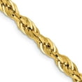 thumbnail image 3 of 10K Yellow Gold Y 4.25mm Semi-Solid Rope Chain Necklace Size 18, 3 of 4