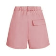 thumbnail image 4 of Seductiva Pink Clothing Women's Casual Shorts Womens Summer High Waist Shorts Zippered Wrap Hem Wide Leg Shorts Relaxed Fit Casual, 4 of 6