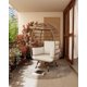 thumbnail image 2 of Silla Huevito Giratoria 360° Exterior, Silla Grande de Rattan con 4 Cojines para Interior y Exterior, Sala y Dormitorio, Estructura de Acero, 2 of 7