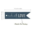 thumbnail image 5 of Inkdotpot Real Silver Foil Made With Love Text Tags Favor Hang Paper Tags 50 Pieces, 5 of 6