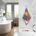thumbnail image 2 of Yayeee 100% Cotton Hand Towels for Bathroom 16" x 28" Soft Absorbent Kitchen Towel, Futuristic Circles, 2 of 7