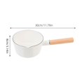 thumbnail image 2 of unbranded White Enamel Milk Pot with Non Stick Surface Portable for Cooking and Boiling, 2 of 8