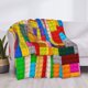 thumbnail image 3 of Balery Colorful Plastic Blocks Pattern Manta de Franela con Dibujo, Lujo Ultra Suave y Cálido, Antipelusa y Resistente a las Arrugas para Cama, Sofá, Camping -80"x60", 3 of 6