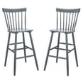 thumbnail image 3 of SAFAVIEH Providence Solid Spindle Back Bar Stool with Footrest, Grey, 3 of 13