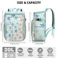 thumbnail image 3 of Insulated Lunch Box Cooler Backpack Starfish Lunch Backpack Leak Proof Travel Camping Lunch Backpack Office Lunch Storage for Camping Hiking, 3 of 6