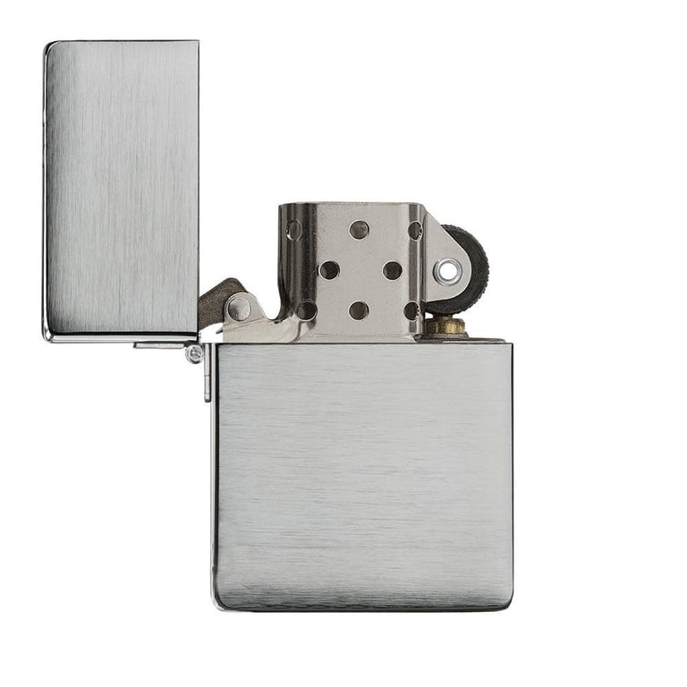Zippo 1935 Replica Brushed Chrome Lighter - Windproof Pocket Lighter, Made In USA, Lifetime Guarantee