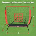 thumbnail image 2 of Sunrise 5' x 5' Baseball and Softball Practice Net with Strike Zone Target and Carry Bag, 2 of 9