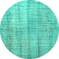 thumbnail image 1 of Ahgly Company Indoor Round Persian Turquoise Blue Traditional Area Rugs, 6' Round, 1 of 4
