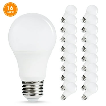 LOHASLED LED Dusk to Dawn Sensor Light Bulbs, 500lm, 5000K Daylight, E26 Base, 60W Equivalent, 16-Pack