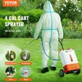 thumbnail image 3 of Battery Powered Backpack Sprayer Cart, 4 Gallon on Wheels, 0-94 PSI Adjustable Pressure, 12V 7.2Ah Battery, Wide Mouth Lid, Includes 8 Nozzles & 2 Wands for Weeding, Spraying, 3 of 7