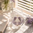 thumbnail image 7 of SLYNSHome Stemless Wine Glass With Vintage Embroidery Style, Astrology Horoscope Printed Glass Cup,Drinkware Gift For Home Bar, 7 of 7