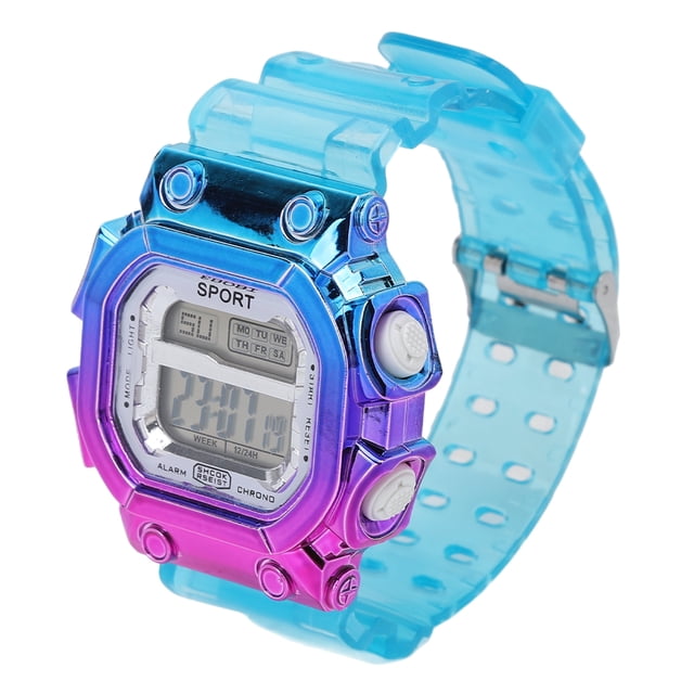 Reloj electrónico, reloj electrónico de color degradado, relojes de pulsera deportivos impermeables, reloj informal, valor excepcional