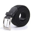 thumbnail image 2 of Ceinture Tressée Extensible en Tissu Élastique Multicolore 2041-Noir-G, 2 of 10