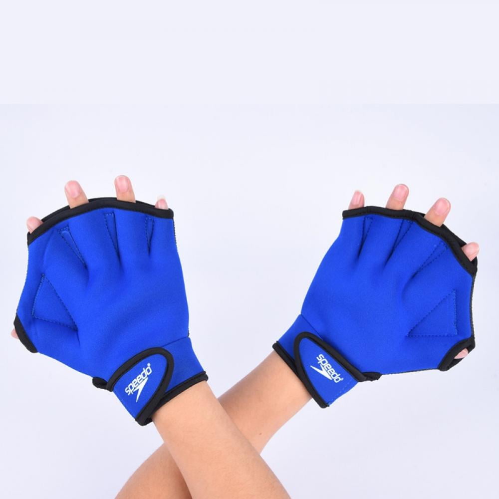 Swimming Paddle Gloves Webbed Swim Diving Training Hand Flippers Beach Accessory 