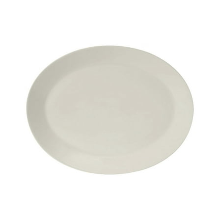 Tuxton China AMU-022 AlumaTux Modena 12 in. x 9.5 in. Oval Platter - Pearl White - 1 Dozen