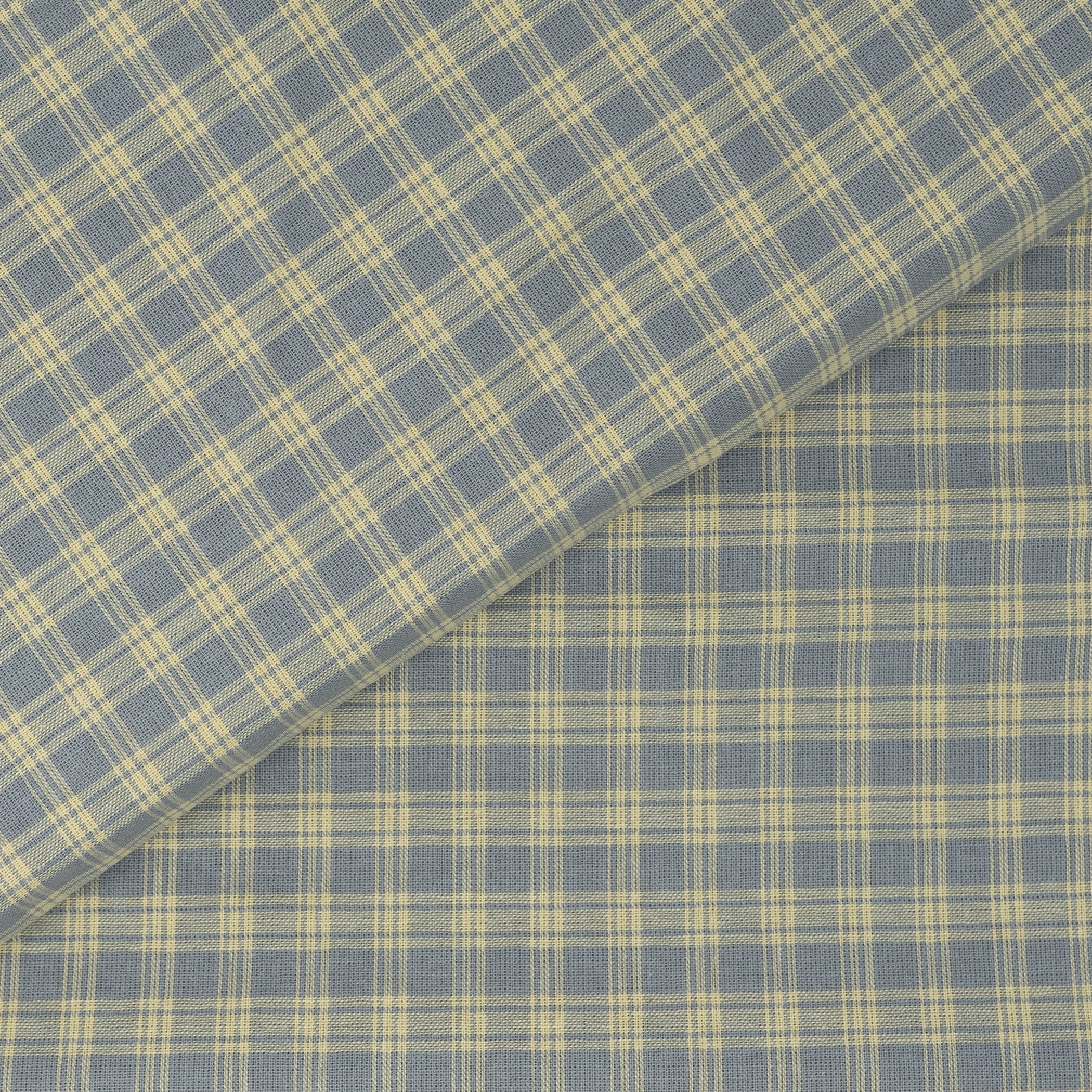 Waverly Inspirations Cotton 44" Homespun 1" Plaid Steel Color Sewing Fabric by the Yard