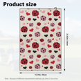thumbnail image 7 of Yuyamidu Cute Ladybug Golf Towel Heart Large Golf Towels Coral Velvet Golf Accessories Soft Comfortable Fabric Lightweight and Easy to Carry for Outdoor Sports, 7 of 7