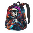 thumbnail image 1 of Disketp Rock Skull Singer Mochila Escolar de Gran Capacidad y Peso Ligero, Mochila de Viaje Ideal para Escuela, Trabajo y Uso Diario, Cómoda y con Estilo, 1 of 8