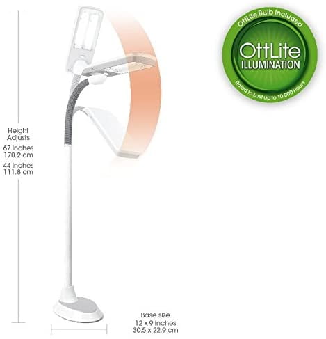 OttLite 36w Pivoting Shade Floor Lamp