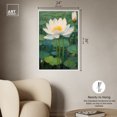 thumbnail image 4 of This Is My Waterlily Impressionism Wall Art /Monet And Van Gogh Inspired Art Canvas Wall Art by Art Remedy, White Floater Frame, 25" x 37", 4 of 6