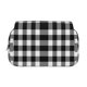 thumbnail image 2 of Disketp White And Black Plaid Estuche de Lápices de Doble Capa con Tapa Abatible y Cremallera, Organizador Escolar para Adolescentes y Adultos, 2 of 7