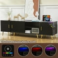 thumbnail image 3 of COSVALVE 71" LED TV Stand Entertainment Center Free Combination 24-Colors Lights,Speaker,Charging Station,Shelves,Cabinets(Black), 3 of 16