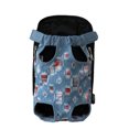 thumbnail image 1 of Pet  Backpack Adjustable Front Fabric Bag Legs Out for Cat Dog Color: Jeans Size:S-small, 1 of 8