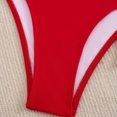 thumbnail image 5 of LOPECY-Sta Modest Swimwear for Women Bikini Swimsuit Three-Piece Swimsuit Scalloped V Neck Low Waisted Bathing Suit Beach Shorts, 5 of 8