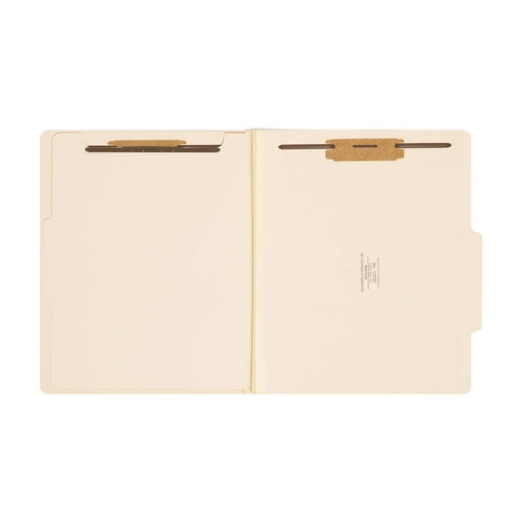 Smead® Manila Classification Folders, 1 Divider, Letter Size, Box Of 10