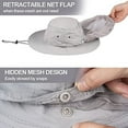 thumbnail image 2 of Mosquito Net Hat, UPF 50+ Sun Protection, with Hidden Netting for Beekeeping, Hiking, Men and Women/light grey, 2 of 7