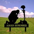 thumbnail image 4 of HELLOYOUNG Metal Soldier Silhouette Sign Yard Decor Memorial Veterans Gift Independence Day Remembrance Wall Sculpture Home Garden Art Rustic Outdoor, 4 of 6