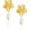 Flower Pearl, variant on Vintage Pearl Earrings Chunky 14K Gold Plated Pearl Earrings for Women Oval Stud Non Tarnish