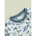 thumbnail image 6 of FEORJGP Toddler Baby Boy's One-piece Rompers 0 3M 6M 12M 18M Infant Long Sleeve Jumpsuits All-Over Duck Print Round Neck Bodysuits Kids Little Boy Fashion Casual Adorable Clothes for Spring Fall, 6 of 8